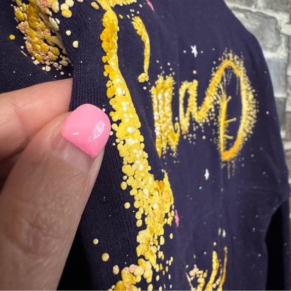 2023 Disney Parks Wish Movie Spirit Jersey sweater purple sparkle - Picture 9 of 9